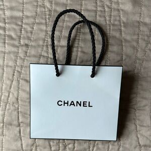Chanel White Shopping Bag